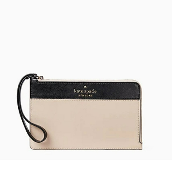 ♠️ NWT Kate Spade Bi-Colour L-Zip Wristlet - Picture 1 of 10